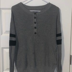 Striped gray sweater